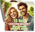 KETABAO – 15" Square Custom Refrigerator and Car Photo Magnets - Personalize with Photos of Your Home, Office and Vehicle