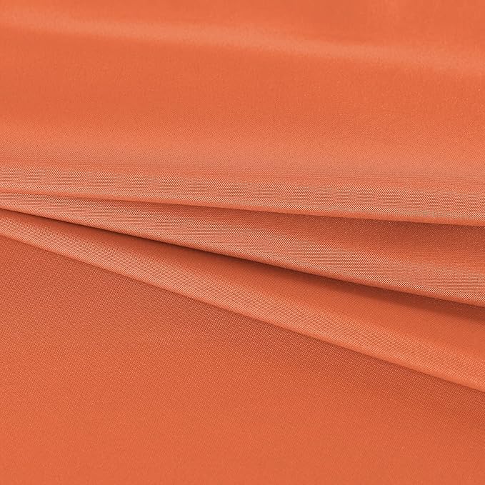 Fitable Rectangle Tablecloth Stain and Wrinkle Resistant Washable Polyester Table Cloth for Buffet Parties and Camping (60x84 inch, Orange)