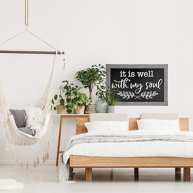 Loddie Doddie Chalk Board for Wall - 20 x 30 in Gray Rustic Frame - Magnet Board - Easy Erase Surface for Use as Chalkboard Calendar