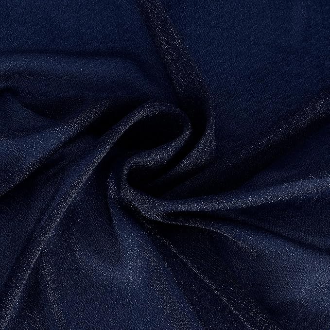 Navy Blue Wedding Arch Draping Fabric 4 Panels 29" x 20 FT Navy Wedding Drapes for Backdrop Sheer Curtain Drapes for Romantic Bridal Baby Shower Ceremony Birthday Party Fall Outdoor Events