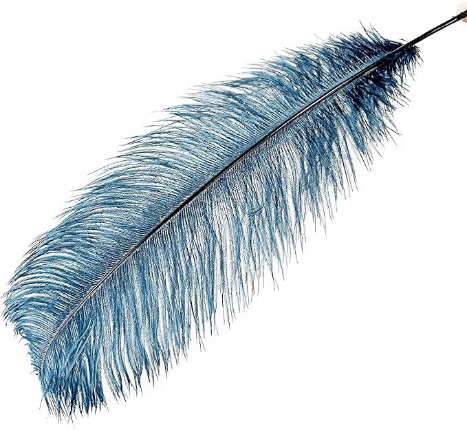 Happy Feather 16-18 inch Ostrich Feathers Craft for Wedding Party Centerpieces Home Decoration DIY Craft Pack of 10-Turquoise