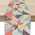 Boho Patchwork Table Runner, Vintage Farmhouse Colorful Wildflowers Bohemian Paisley Flower Table Center Decor for Home Kitchen Dining Patio Holiday Party Indoor Table Decorations, 13"x72" Inch