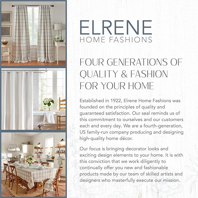 Elrene Home Fashions Autumn Pumpkin Grove Window Tier Set and Kitchen/Café Valance, 60"x36" (Set of 2 Tiers & Valance), Multi Color