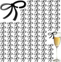 60 Pcs Acrylic Bowknot Wine Glass Charms,Black Coquette Drink Markers Decorative Tags for Bachelorette,Wedding,Birthday & Engagement Parties Coquette Themed Party Decor Accessories