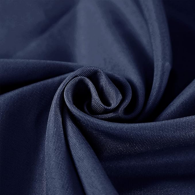 Cupuamon 108 inch Round Tablecloth Washable Polyester Table Cloth Decorative Table Cover for Wedding Party Dining Banquet（108 inch,Navy）