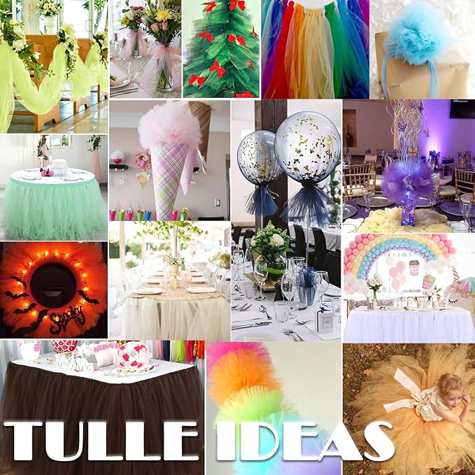 Olive Tulle Fabric Rolls 6 Inch by 100 Yards (300 feet) Fabric Spool Tulle Ribbon for DIY Tutu Bow Baby Shower Birthday Party Wedding Decorations Christmas Craft Supplies