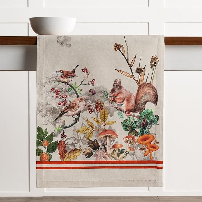 Maison d' Hermine Table Runner 100% Cotton Single Layer Table Runners 108 inches Long for Thanksgiving Christmas Decorations Home Kitchen Dining Party Wedding (Recolte, 14.5" x 108")