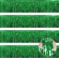 Green Christmas Decorations Tinsel Garland Parade Float Decorations for Trailer 4Pack 12FT Christmas Party Decor Ceiling Fringe Banner Green Backdrop for Streamers Party Decorations