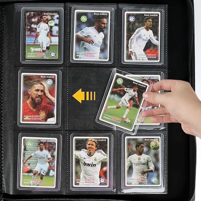 Toploader Binder with 9-Pocket Pages, Holds 288 "3×4" Rigid Toploader Hard Cases, Card Holder for Collectible Cards or Sports Cards, Durable Sleeves for Storage & Display (Viridian)