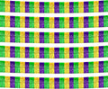 6 Pack 10 Feet Mardi Gras Foil Fringe Garland Metallic Tinsel Streamers Banner Wall Hanging Backdrop Banner for Parade Floats, Valentine's Day, Wedding, Birthday Party Decorations Gold Green Purple
