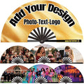 Custom Fans with Your Photo/Text - 13 Inch Personalized Folding Hand Fan for Line Dancing, Weddings, Parties | Decorative Gift for Women, Church Events & Dance Performances (20, 13 Inch)