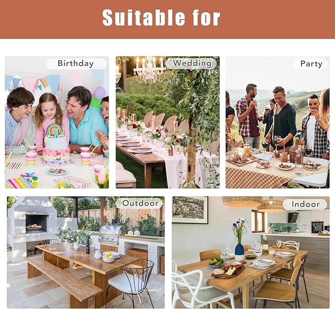 Fitable Textured Table Cloth for Rectangle, 2 Pack - 52 x 70 inch, Sage Green - Waterproof Heavy Duty Fabric Tablecloth for Dinner Party Banquet Event