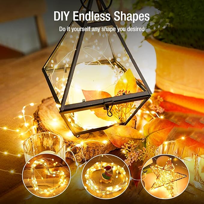 6 Pack Fairy Lights Battery Operated - 7ft 20 Led Twinkle Lights 3 Modes, Bulk Mini String Lights Waterproof for Mason Jars Vases DIY Party Wedding-Warm White & Cold White