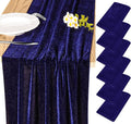 Velvet Table Runner 20 x 120 Inches 10ft Luxurious Thick Soft Velvet Christmas Thanksgiving Wedding Reception Table Runner for Party Reception Decorations(Navy Blue, 6 Pack)