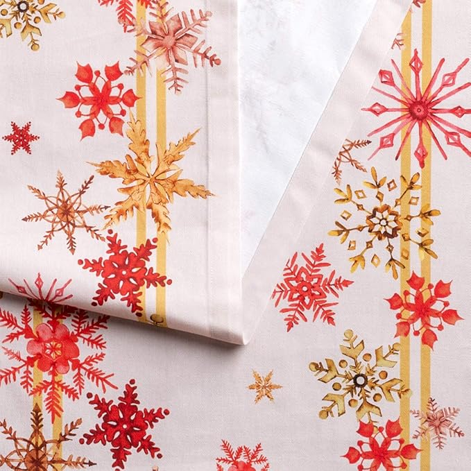 Maison d' Hermine Table Runner 100% Cotton Single Layer Table Runners 48 inches Long for Thanksgiving Christmas Decorations Home Kitchen Dining Party Wedding (Crystal Star, 14.5" x 48")