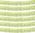6 Pack 10 Feet Foil Fringe Garland Metallic Tinsel Streamers Banner Wall Hanging Backdrop Banner for Parade Floats, Thanksgiving, Christmas, Birthday, Halloween Party Decorations(Light Green)