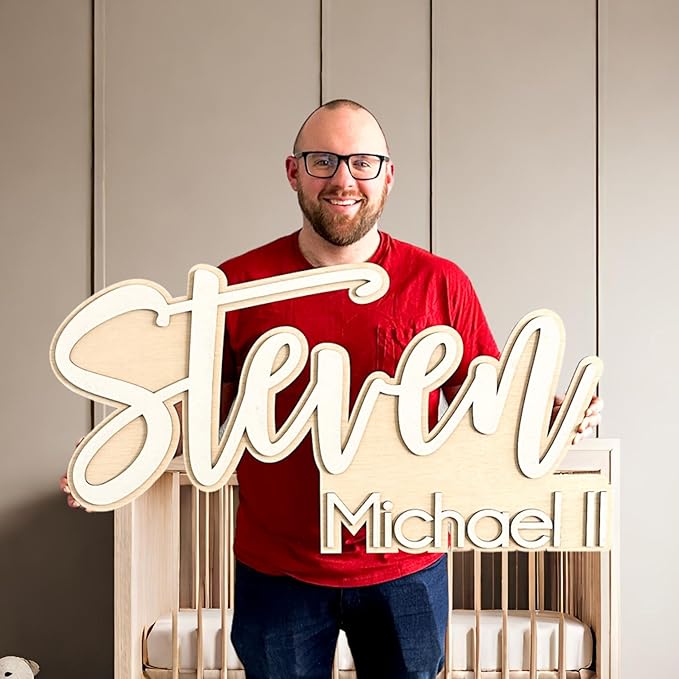 Wooden Name Signs For Nursery - Last Name Signs For Home - Baby Name Sign - Custom Wooden Name Sign - Baby Boy Girl Name Sign - Nursery Signs Decor - Birthday Wedding Event
