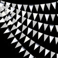 30 Ft Silver Party Decorations Glitter Metallic Paper Triangle Banner Flag Garland Pennant Bunting for Graduation Wedding Engagement Anniversary Bachelorette Birthday Baby Bridal Shower Party Supplies