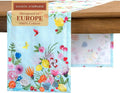 Maison d' Hermine Table Runner 100% Cotton Single Layer Table Runners 72 inches Long Decorative for Home Kitchen Dining Party Wedding Bridal Shower Spring Summer (Jardin D'Ete - Mint, 14.50" x 72")