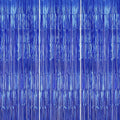 3 Pack Foil Fringe Backdrop - Royal Blue Shiny Tinsel Curtains for Party Decoration/Photo Booth Props - 3.3x8.2 FT Metallic Foil Backdrop for Birthday, Wedding, Graduation, Christmas.