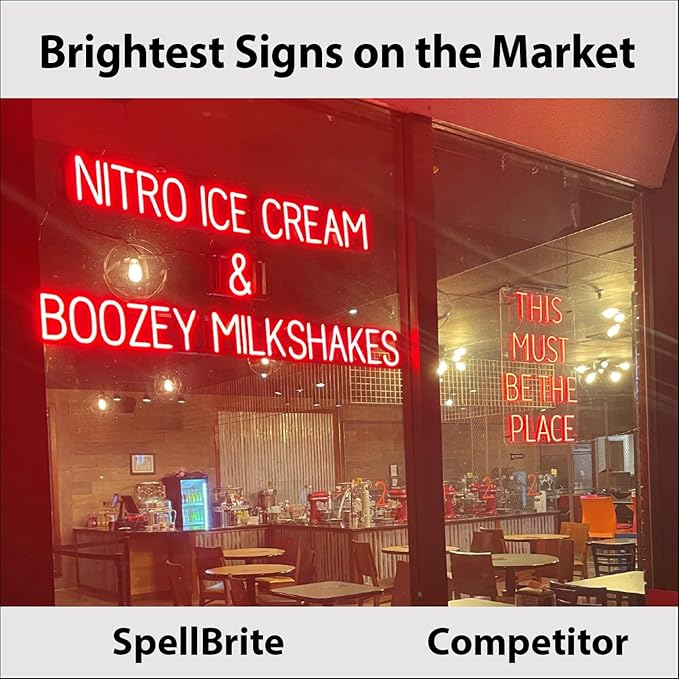 SpellBrite TO-GO BEER Sign | Beer-Related Sign with Neon Look, Green LED Light Source | 19.8" x 15.0"