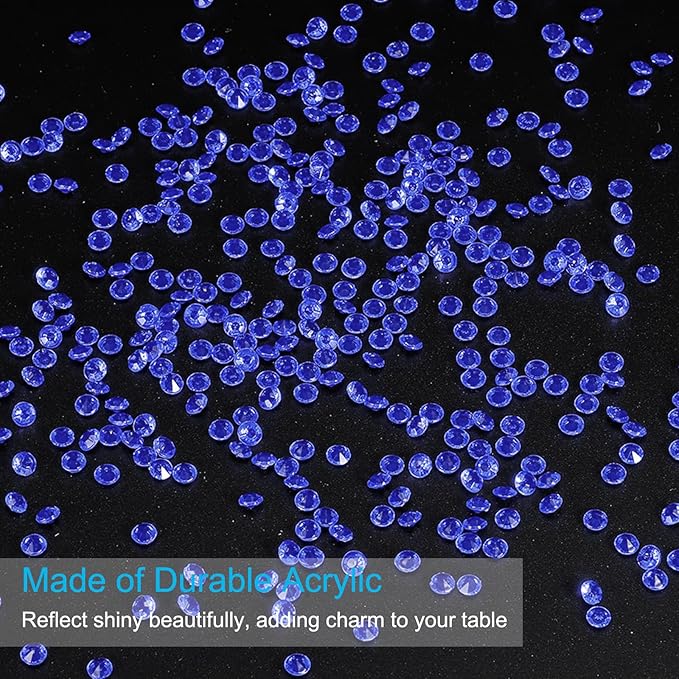 PATIKIL 10000 Pcs Wedding Table Scatter Confetti Crystals 4.5 mm Acrylic Diamonds Vase Fillers Gems for Table Centerpiece Decorations Party Vase Beads, Sapphire Blue