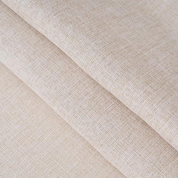 NLMUVW Linen Tablecloth Rectangle 8ft, Rustic Textured Table Cloth Water Resistant Farmhouse Table Cover for Kitchen Dining Party Coffee, 54x120 Inch