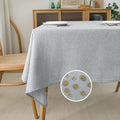 NLMUVW Square Linen Tablecloth, Light Grey Small Table Cloth Water Resistant Textured for Kitchen Dining Party Cafe, 54 x 54 Inch
