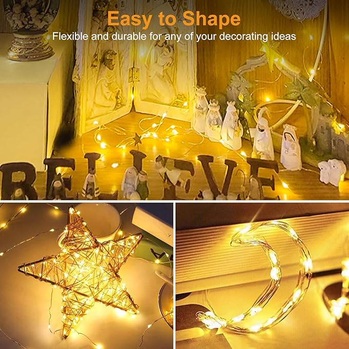 btfarm 12 Pack Fairy Lights Battery Operated [3 Modes], 7ft 20 Led Twinkle Lights String Lights Waterproof Bulk Small Mini Silver Wire for Mason Jars Vases Wedding Table Centerpiece, Warm White