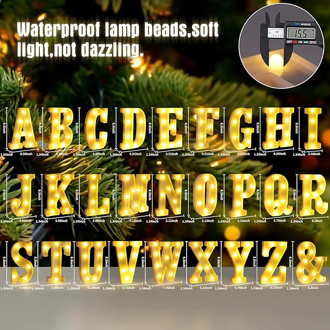 Light Up Letters Q,LED Sign Marquee Letters 26 Alphabet for Party Birthday Name,Wedding,Christmas Decorations,Personalized Name Sign Letter for Centerpieces Table and Wall Decor