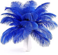 THARAHT Blue Ostrich Feathers 12pcs Natural Bulk 10-12Inch 25cm-30cm for Crafts Wedding Party Centerpieces Easter Gatsbi and Home Decoration Feathers