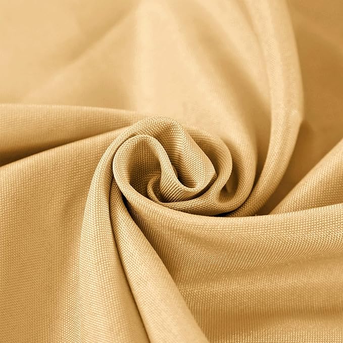 108 inch Round Tablecloth Washable Polyester Table Cloth Decorative Table Cover for Wedding Party Dining Banquet（108 inch,Gold）