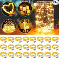 Aogist 24 Pack Fairy Lights 3 Modes 7ft 20 LED Waterproof,Battery Operated Silver Wire Firefly Starry Moon Mini String Lights for Mason Jars Christmas DIY Crafts Wedding Party Bedroom,Warm White