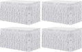 4 Pack 29.5x108 Inch Metallic Foil Fringe Tinsel Table Skirts, Streamer Garland Curtains Backdrop for Rectangle Tables Wedding Birthday Parade Floats Christmas Party Decoration(Silver)
