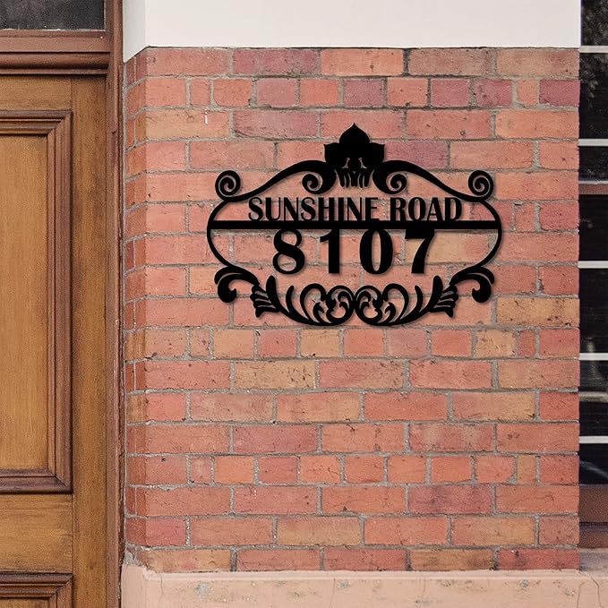 Personalized Vintage Styling Metal House Numbers for Outside - Custom Metal Address Sign - Address Numbers for House - Address Plaque - Housewarming Gift New Home