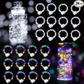 pozzolanas 24 Pack 7ft Waterproof LED Fairy Lights - Battery Operated String Lights with 20 LEDs for Home, Mason Jar, Party, Wedding, Halloween, Christmas Decorations (12 Multicolor & 12 White)