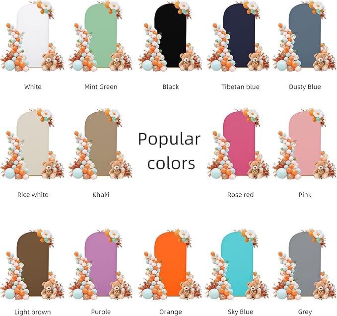 Wedding Arch Cover Spandex Arch Backdrop Cover 7.2FT Arch Stand Cover Arch Covers Stretchy Backdrop for Wedding Birthday Party Decoration Baby Shower Banquet (Candy Orange)