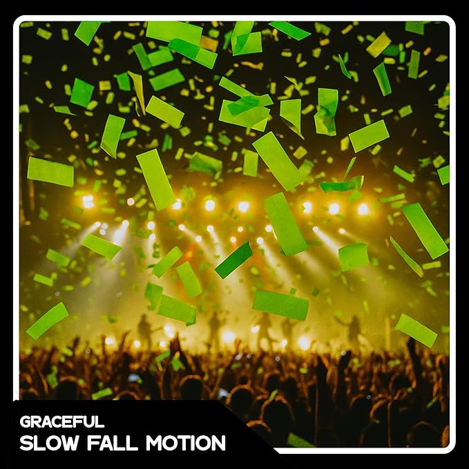 Ultimate Confetti, Rectangular Biodegradable Confetti – light Green Fluttering Tissue Paper Confetti for Cannon and Launcher use - Wedding Confeti, Birthday, Parties and Live Events - 1 lb, 16 oz