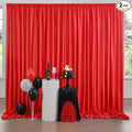 10ft x 10ft Thick Red Backdrop Curtains for Parties, 2 Panels 5ft x 10ft Non See Through Red Polyester Wedding Drapes Photo Backdrop for Birthday Party Graudation Photography Home Decor