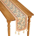 ISAENNE Designer French Elegant Linen Table Runner 87 Inches Long,Farmhouse Lily Pattern Decor Table Runners for Dining Tables,Thanksgiving,Kitchen Tables,Christmas,12"*87"-Aurora A