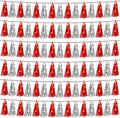 6P Red Silver Foil Fringe Metallic Tassel Streamers Banner Tassel Garland for Parade Floats, Bachelorette, Wedding, Birthday, Graduation, Christmas, Bridal/Baby Shower Party Decorations