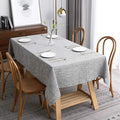 maxmill Flaxy Faux Linen Tablecloth with 2-Tone Slubby Texture Wrinkle Free Anti-Shrink Soft Table Cloth for Kitchen Dining Tabletop for Outdoor and Indoor Use Rectangle 60 x 84 Inch Light Grey