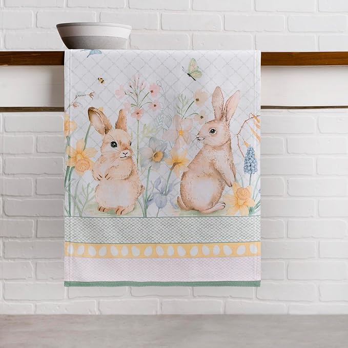 Maison d' Hermine Table Runner 100% Cotton Double Layer Table Runners 108 inches Long Decorative for Home Kitchen Dining Party Wedding Bridal Shower Spring Summer (Easter Dew , 14.50" x 108")