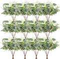 120 PCS Artificial Eucalyptus Stems Bulk Faux Silver Dollar Leaves for Vase Bouquets Baby Eucalyptus Leaves for Family Wedding Center Flower Arrangement