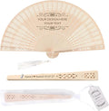 10 PCS Custom Fans Personalized Folding Fans for Line Dancing Wooden Hand Fan Wedding Favors Gift for Guests Personalized Fans for Events