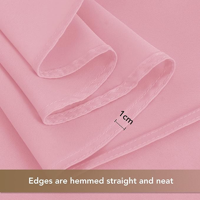 sancua Square Tablecloths 85x85 Inch, 2 Pack - Pink Fabric Table Cloth for Square or Round Tables, Washable Polyester Table Cover for Outdoor Party, Birthday, Buffet, Resturant