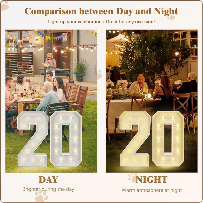 Marquee Light Up Letters: 4FT Large Decorative Signs for Party Decorations Baby Shower Birthday Wedding Engagement Anniversary, 4 Feet Tall Pre-Cut DIY Foamboard Letter F - Easy to Assemble