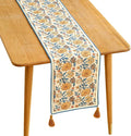 ISAENNE Designer Bohemian Elegant Linen Extra Long Table Runner 118 Inches,Floral Pattern Duable Decor Table Runners for Dining Tables,Thanksgiving,Kitchen Tables,Christmas,12"*118"-Estevan B