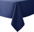 Biscaynebay Textured Fabric Tablecloths 90x132 Inches Rectangular, Navy Water Resistant Tablecloths for Dining, Kitchen, Wedding and Parties etc. Machine Washable