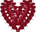 3-1/2" Burgundy Satin Ribbon Bows with Twist Ties Giant Bows for Christmas Holiday Gift Packing&Wrapping (50pcs,Burgundy)